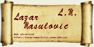 Lazar Mašulović vizit kartica